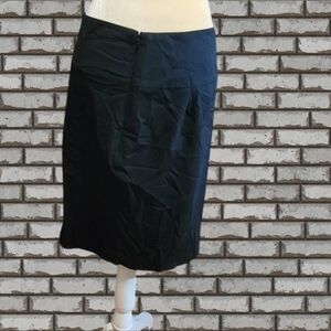 Banana Republic Skirt Size 12 Stretch Black Italian Wool Blend Career